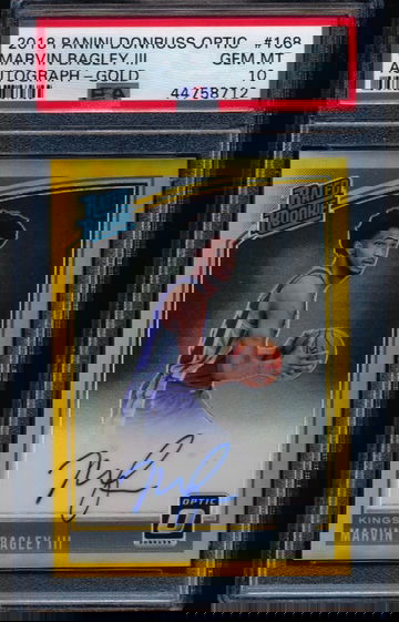 Marvin Bagley 2018 Optic Gold Auto /10 RC PSA 10