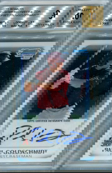 2011 Bowman Chrome Paul Goldschmidt BGS 9 auto 10