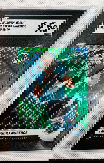 2021 Mosaic Green Prizm Trevor Lawrence Rookie SP SGC 9.5