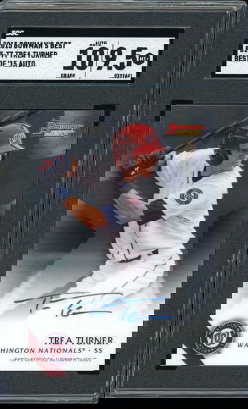 2015 BOWMAN'S BEST TREA TURNER NATIONALS ROOKIE AUTO SGC 9.5!