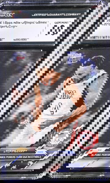 2024 TOPPS NOW OLYMPIC GAMES STEPH CURRY #22 CGC 10