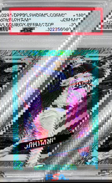 2024 Topps Chrome Cosmic Shohei Ohtani #196 Aqua Equinox Refractor /199 PSA 10