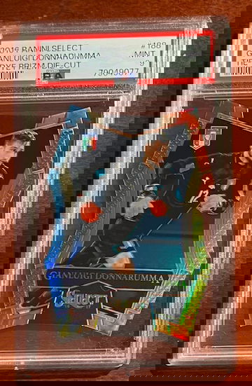 2016 PANINI SELECT GUINLUIGI DONNARUMMA TIE DYE PRIZM DIE CUT PSA 9