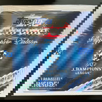 2020-21 Topps Chrome UEFA Champions League UCL Sapphire Box