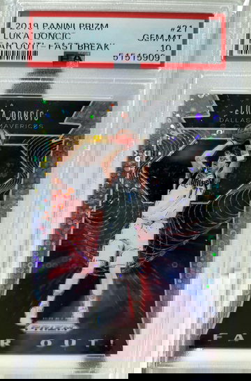 2019-20 Panini Prizm luka doncic far-out fastbreak disco psa 10