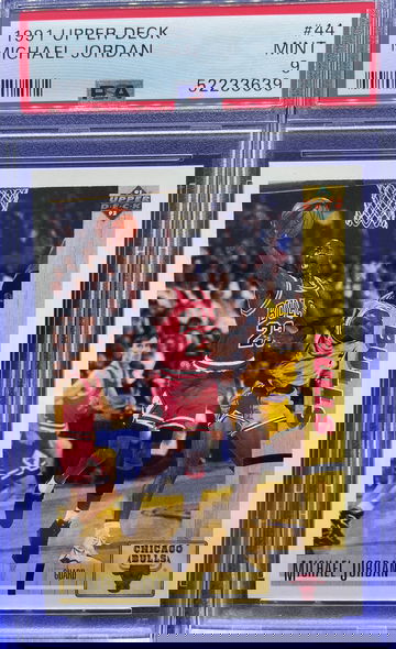 1991 UPPER DECK #44 MICHAEL JORDAN CHICAGO BULLS HOF PSA 9 MINT