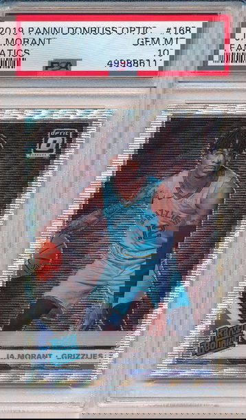 2019-20 Optic Fanatics Silver Wave Rated Rookie Ja Morant Grizzlies PSA 10 Gem