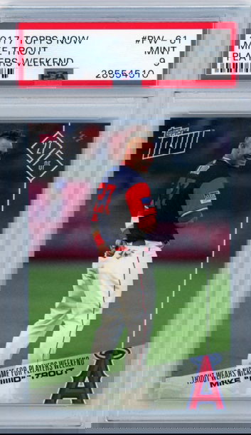 2017 Topps Now #PW-61 Mike Trout Players Weekend PSA 9 MINT!