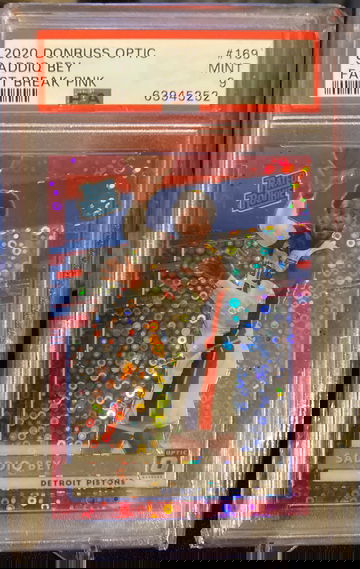 2020-21 Panini Optic Saddiq Bey pink fast break 14/20 PSA 9🔥