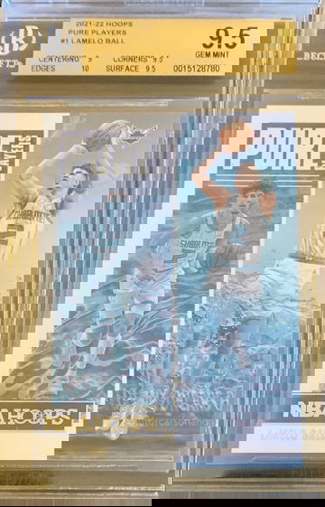 2021-22 Panini NBA Hoops LaMelo Ball Pure Players Insert #1 - Graded BGS 9.5 Gem Mint.