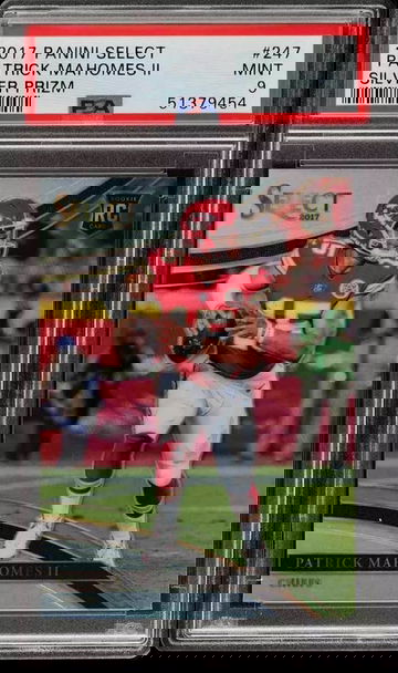 2017 Select PATRICK MAHOMES Field Level Silver Prizm RC #247 PSA 9 Mint Low Pop