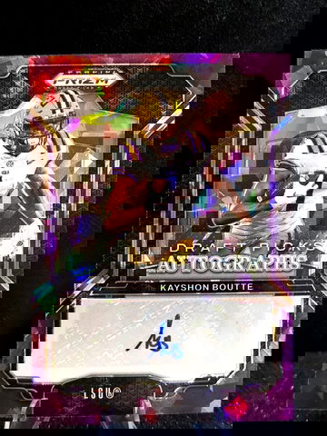 Kayshon Boutte  2025 Panini Prizm Draft Picks  Purple Ice  AUTO  69/199  LSU Patriots