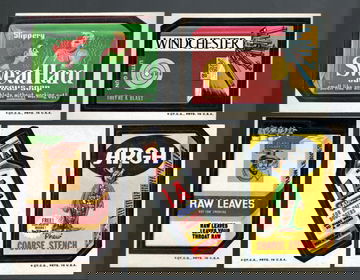 1973 Topps Wacky Packages Non Sport Card Lot 5, 3rd Ser Short Prints, 1A, ARRGH, Raw Leaves, Windchester, Sweat Hard