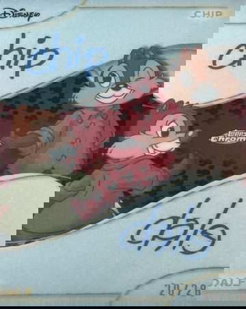 CHIP 'N' DALE /28 DUAL AUTO RED MICKEY MOUSE REFRACTOR 2025 TOPPS CHROME DISNEY