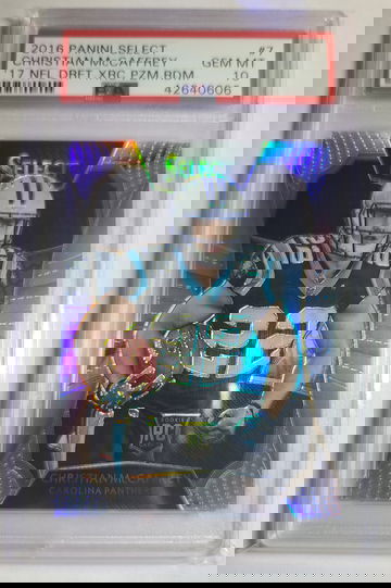 Christian McCaffrey 2016 Select Draft XRC Redemption PSA 10