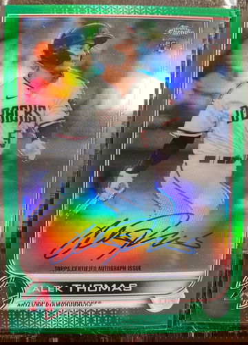 2022 Topps Chrome Alek Thomas RC GREEN AUTO /99