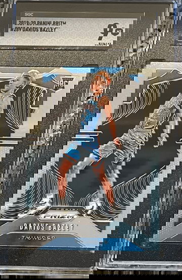 2019-20 Prizm Darius Bazley Rookie Card Thunder #289 SGC 9