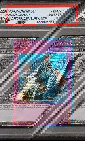 2024 Yu-Gi-Oh! RA02 Quarter Century SCR Solemn Judgment #EN075 1st Ed PSA 8