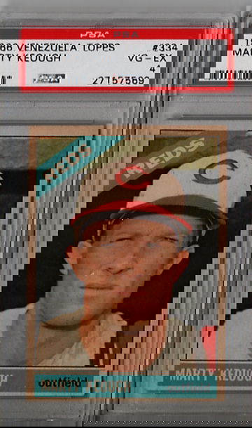 1966 Topps Venezuelan Marty Keough #334 PSA 4 P1265