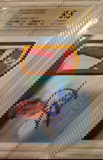 2018 Dynasty Mike Trout Blue Jersey Patch Auto 2/5 Los Angeles Angels