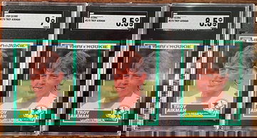 1989 Score Troy Aikman #270 x3