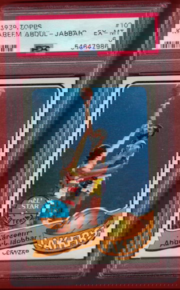 1979 TOPPS KAREEM ABDUL-JABAR ( LAKERS ) PSA 6 CARD #10!