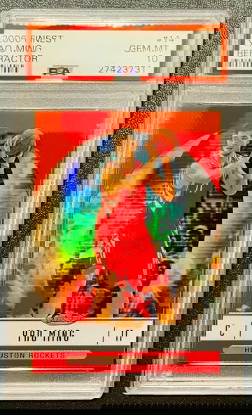 2006-07 Topps Finest Refractor Yao Ming PSA 10 POP 24