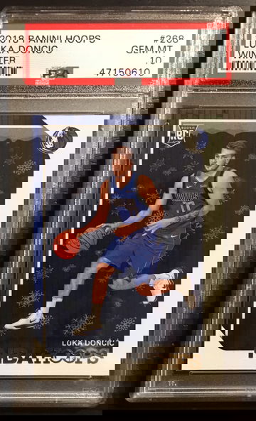 2018 Panini NBA Hoops Luka Doncic WINTER Rookie RC #268 PSA 10