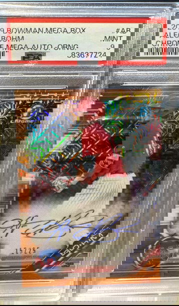 Alec Bohm 2019 Bowman Mega Box Orange Auto
