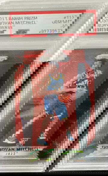  🚨🚨📈📈2017 Panini Prizm Donovan Mitchell Ruby Wave PSA 10 POP 64