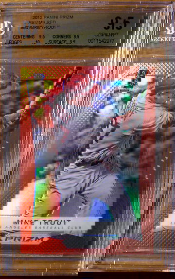 Mike Trout 2012 Prizm #50 Red Prizm BGS 9.5 "True Gem"
