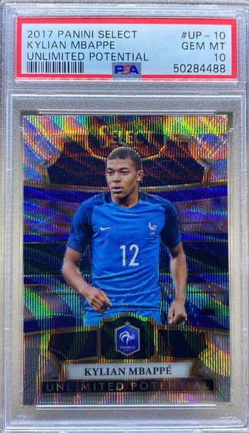 Kylian Mbappe - 2017 Panini Select Unlimited Potential Rookie - PSA 10