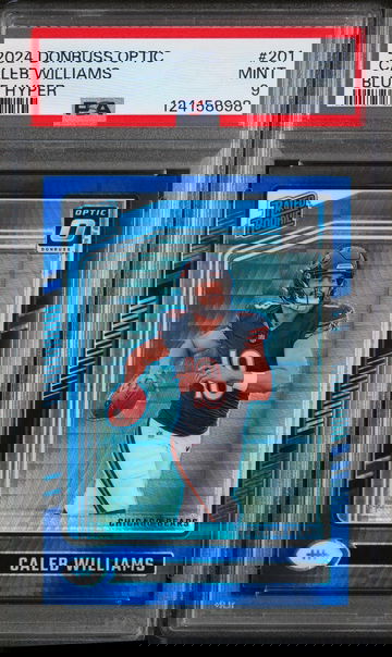 2024 Donruss Optic Rated Rookie Blue Hyper Caleb Williams #201 PSA 9