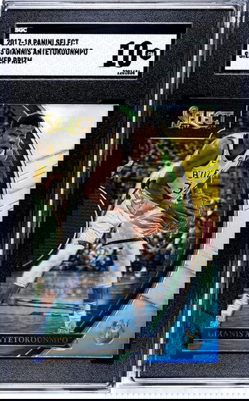 Giannis Antetokounmpo 2017-18 Panini Select Silver Prizm Concourse Level #3 SGC 10