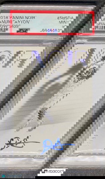 DeAndre Ayton 2018 Panini Noir Shadow Sigs Autograph #SHSDA Rookie RC /99 PSA 9