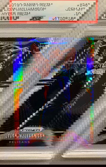 ZION WILLIAMSON 2019 HYPER PRIZM ROOKIE PSA 10 GEM MINT SP