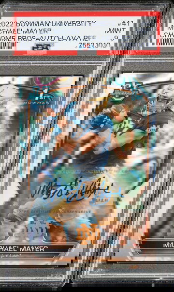 2022 Bowman University #41 Michael Mayer Chrome Prospects /199 PSA 9