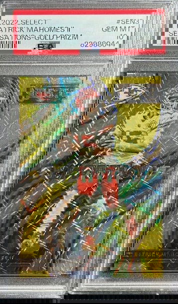 2022 Panini Select Sensations Gold Prizm Patrick Mahomes II Chiefs /10 PSA 10