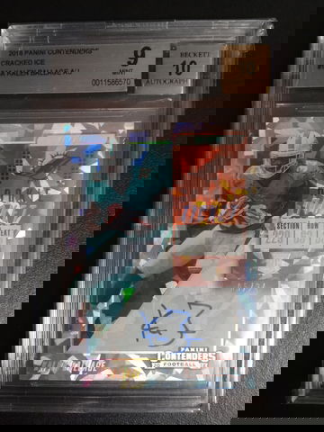 2018 Panini contenders rookie ticket 5/24 cracked ice #134A Kalen Ballage Auto RC BGS 9/10