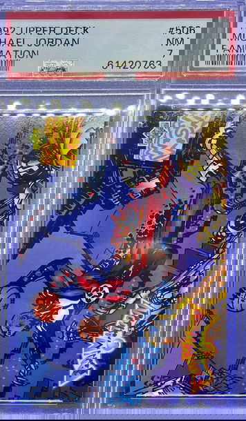 1992 Upper Deck Fanimation Michael Jordan Agent 23 #506 PSA 7 NM Insert Bulls