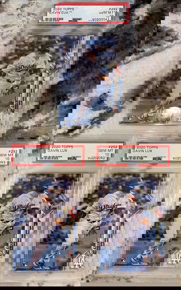 2020 Topps 292 Gavin Lux PSA 10 Rookie RC x 3