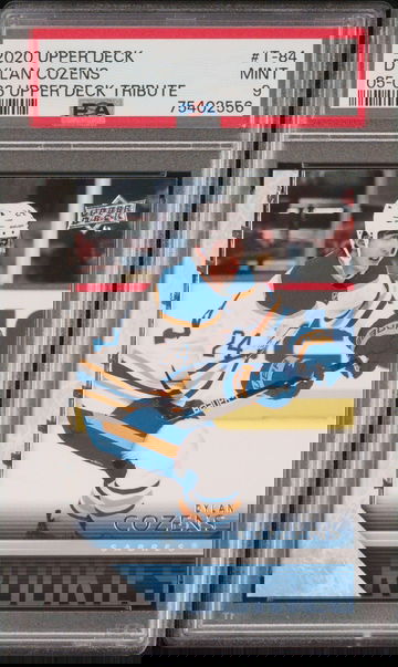 2020 Upper Deck 2005-06 Upper Deck Tribute Dylan Cozens PSA 9