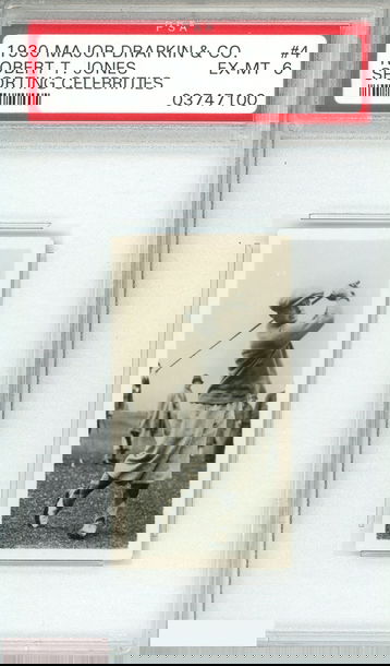 1930 MAJOR DRAPKIN AND CO  ROBERT T  JONES #4 SPORTING CELEBRITIES PSA 6 EX-MT