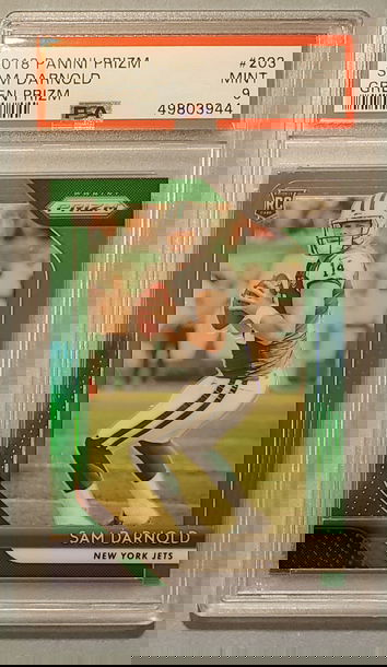 Sam Darnold Panini Prizm Green PSA 9 Mint