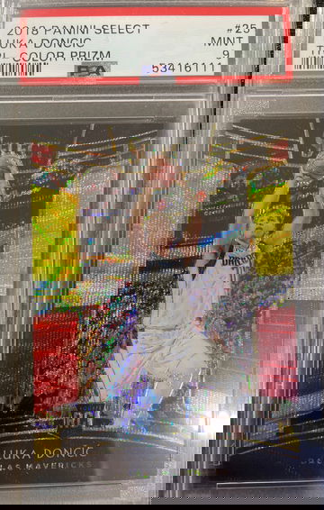 2018-19 Panini Select Luka Doncic Tri-Color Prizm Concourse RC PSA 9