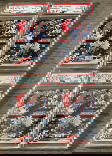 2018 Ronald Acuna Topps Update PSA 10 (x4)