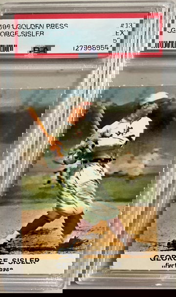 1961 GOLDEN PRESS #13 GEORGE SISLER PSA 5 EX