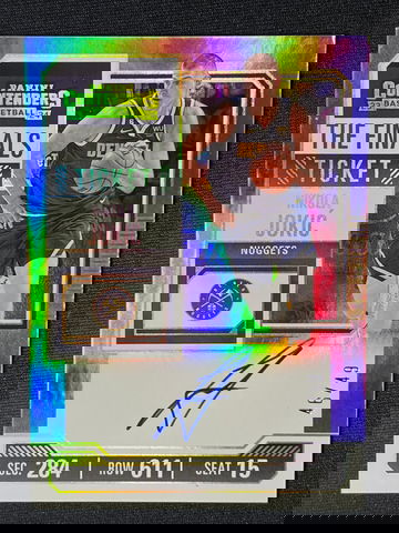 2023-24 Contenders Nikola Jokic The Finals Ticket /49 On Card Auto