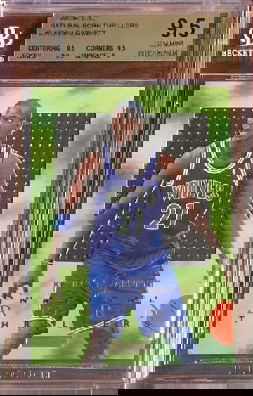 Kevin Garnett 1995 Skybox E-XL Natural Born Thrillers RC BGS 9.5
