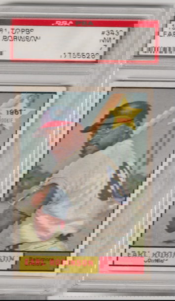 1961 Topps #343 Earl Robinson Rookie PSA 7 (Near Mint)